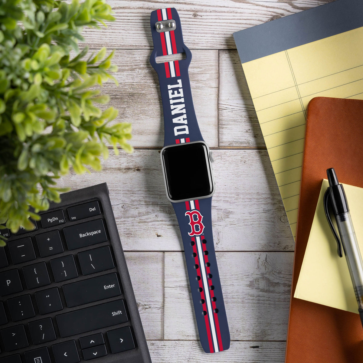 Boston Red Sox Custom Name HD Apple Watch Band