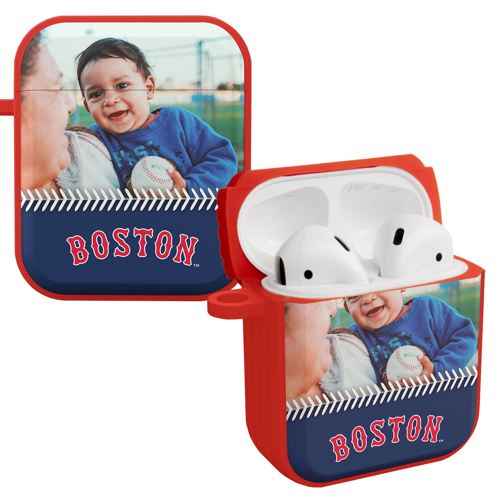 Boston Red Sox Custom Photo HDX Apple AirPods Gen 1 & 2 Case Cover