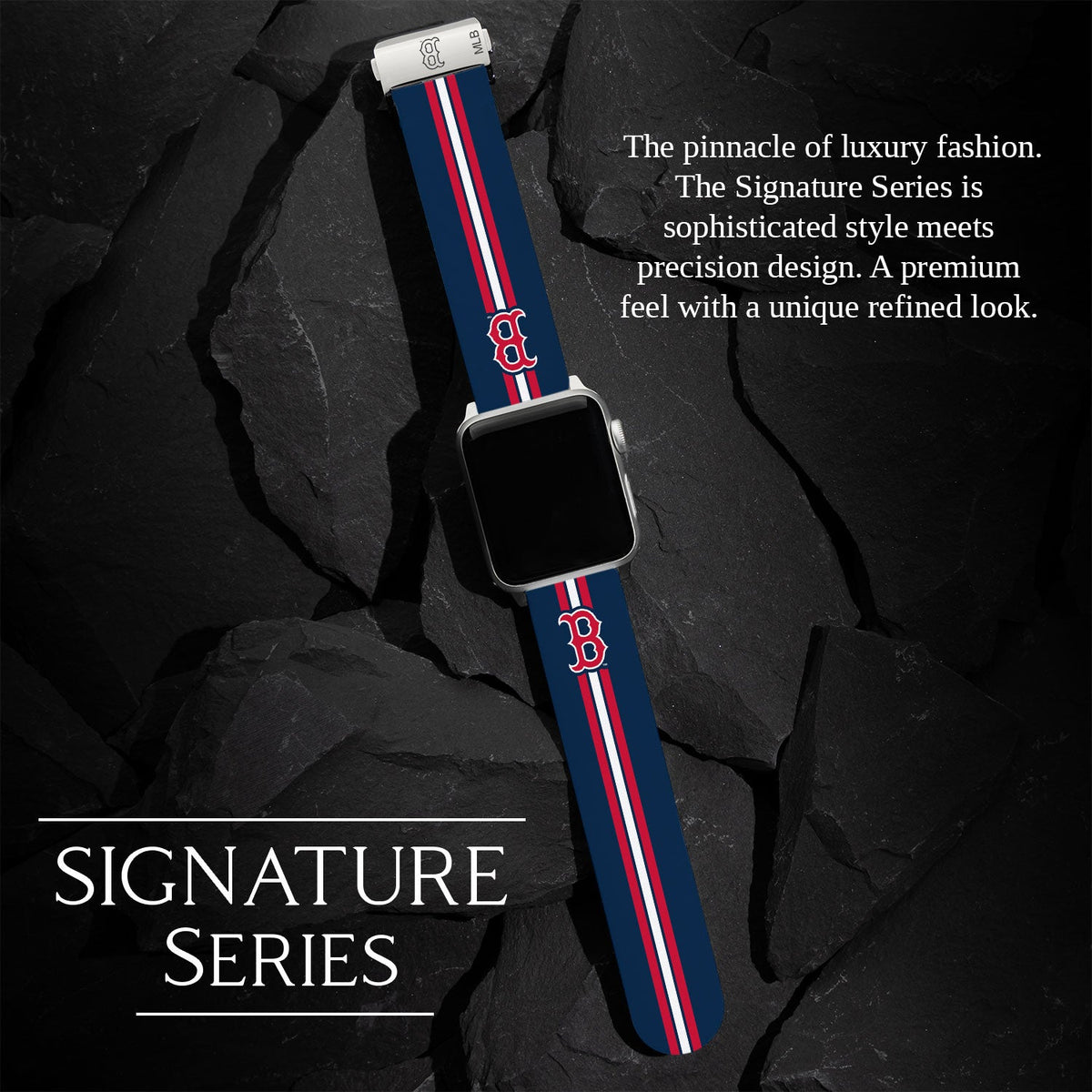 Game Time Boston Red Sox Signature Series Apple Watch Band With Engraved Buckle