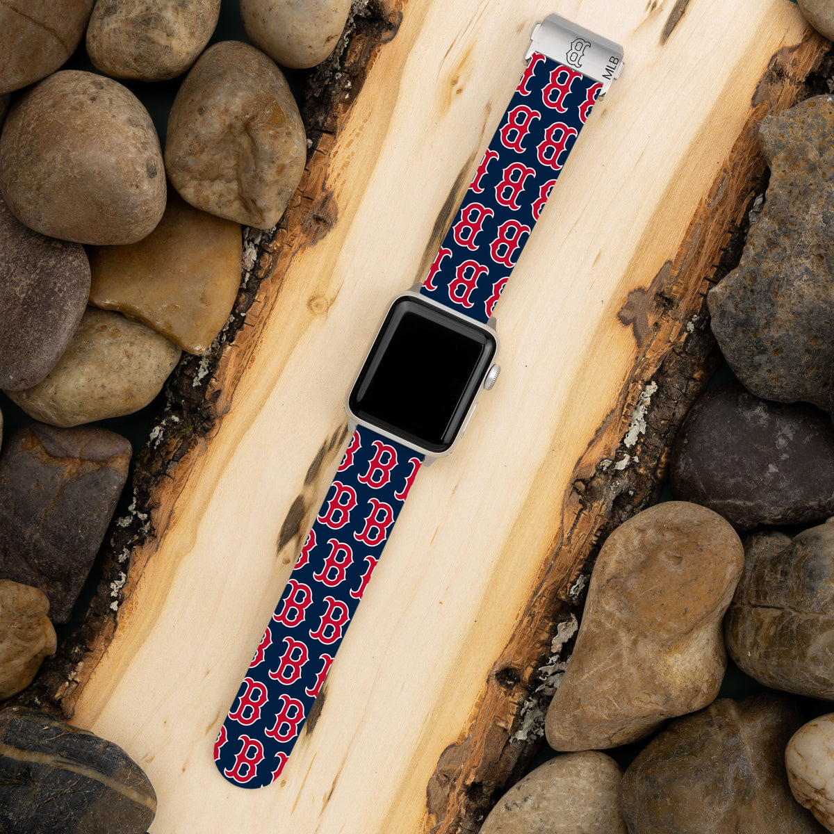 Game Time Boston Red Sox Signature Series Apple Watch Band With Engraved Buckle