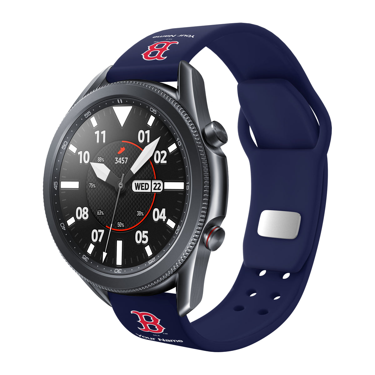 Boston Red Sox HD Custom Name Watch Band Compatible with Samsung Galaxy Watch and more