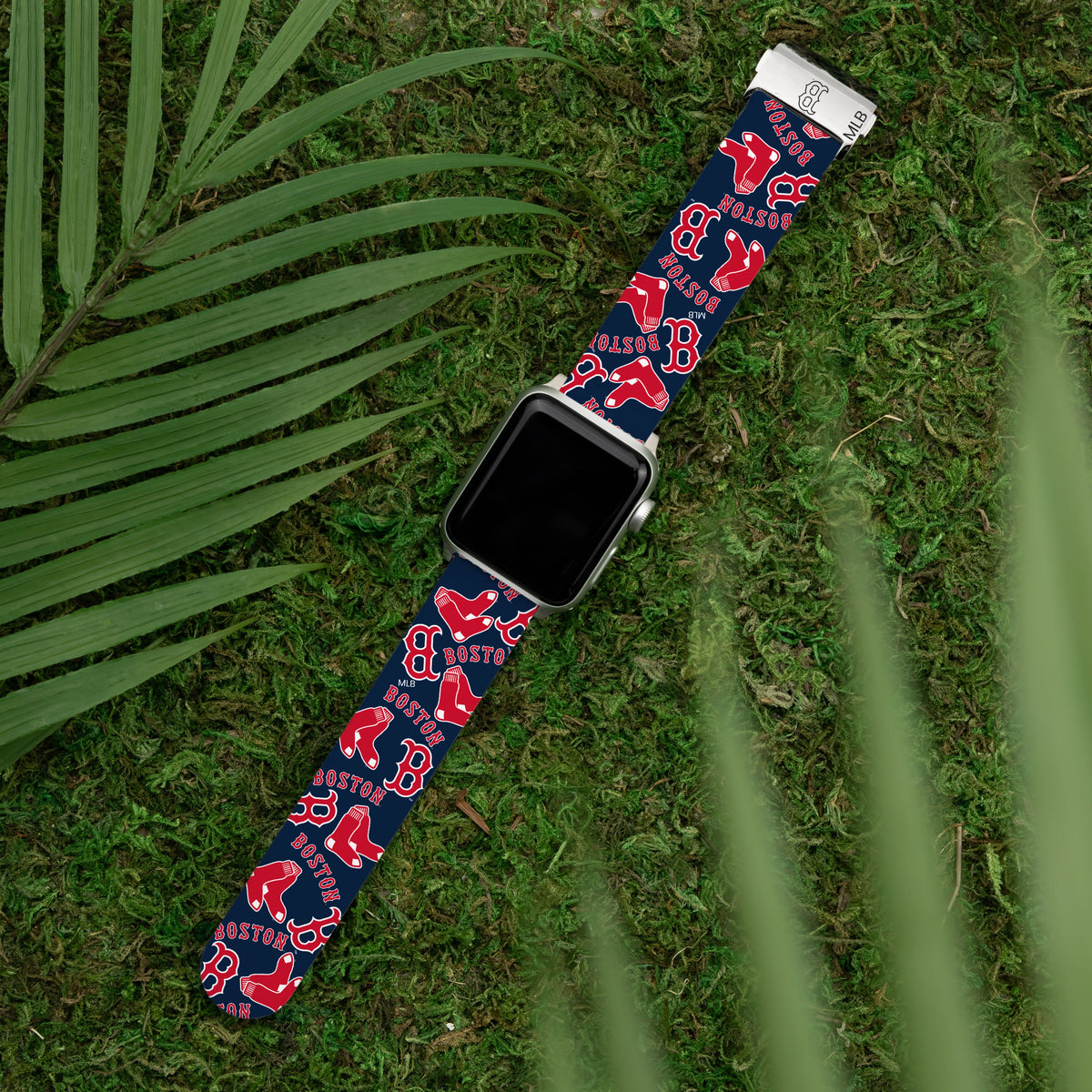 Game Time Boston Red Sox Signature Series Apple Watch Band With Engraved Buckle