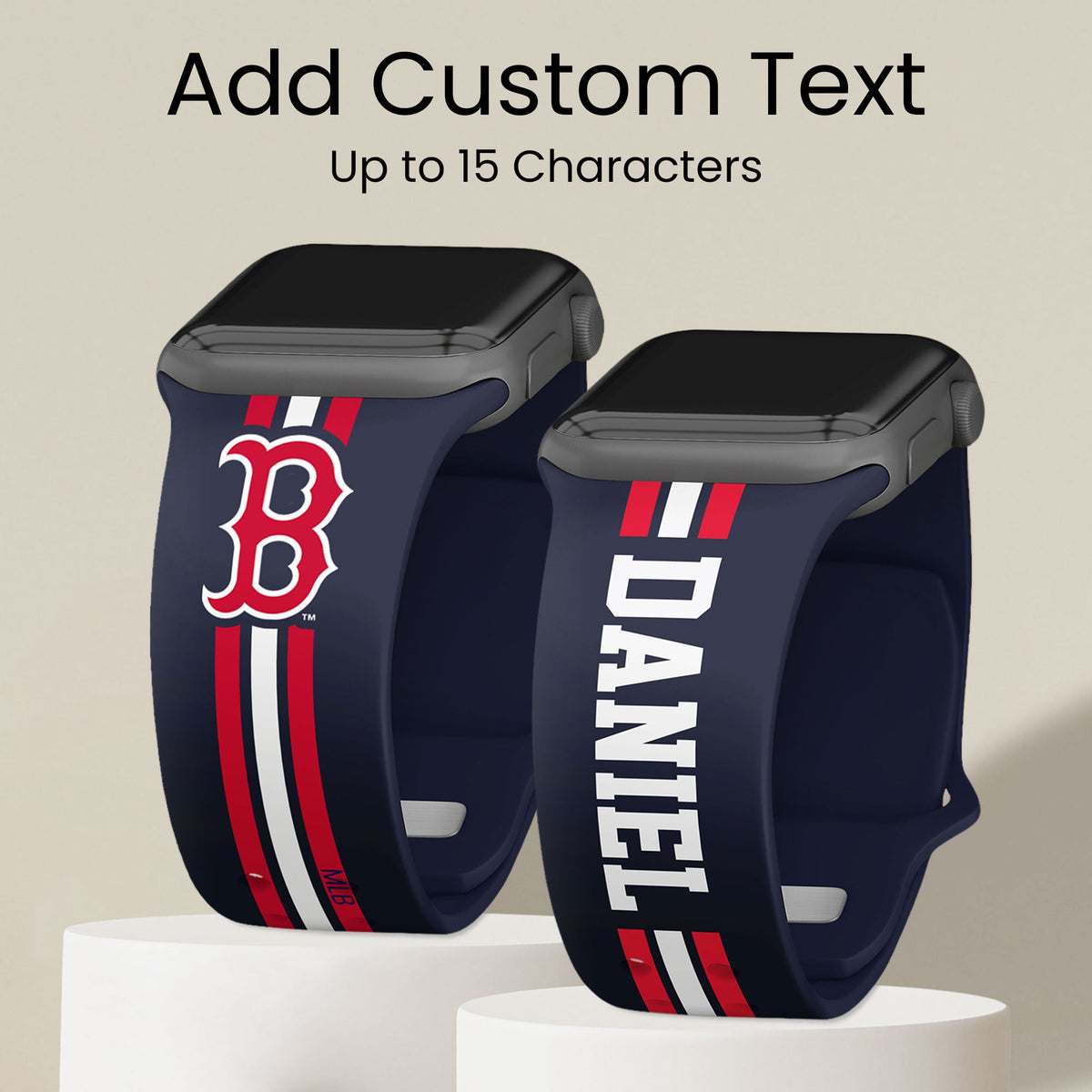 Boston Red Sox Custom Name HD Apple Watch Band