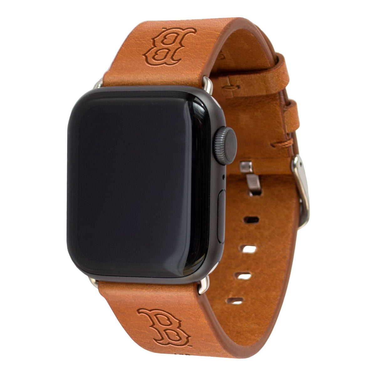 Boston Red Sox Leather Band Compatible with Apple Watch - Game Time