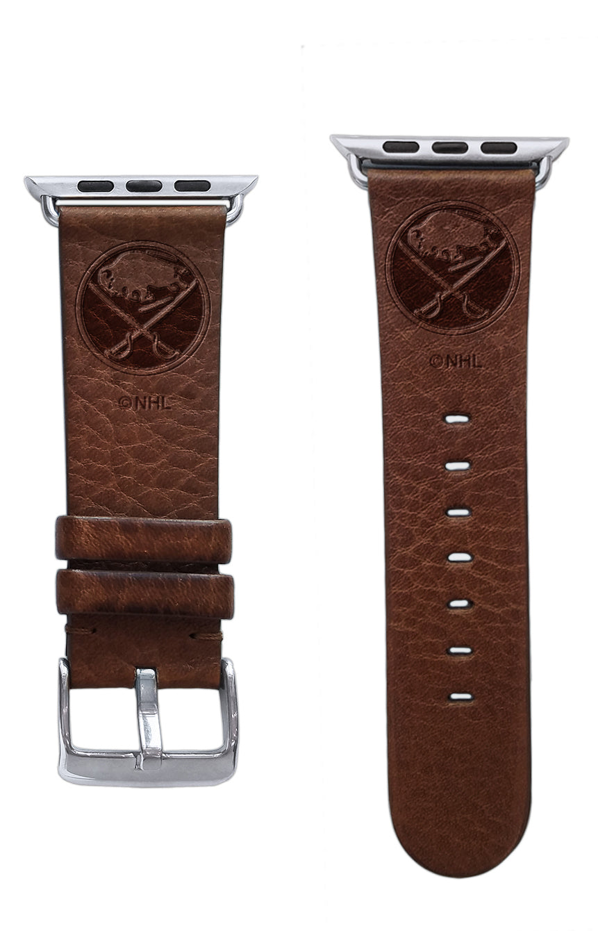 Buffalo Sabres Leather Apple Watch Band - Game Time Bands