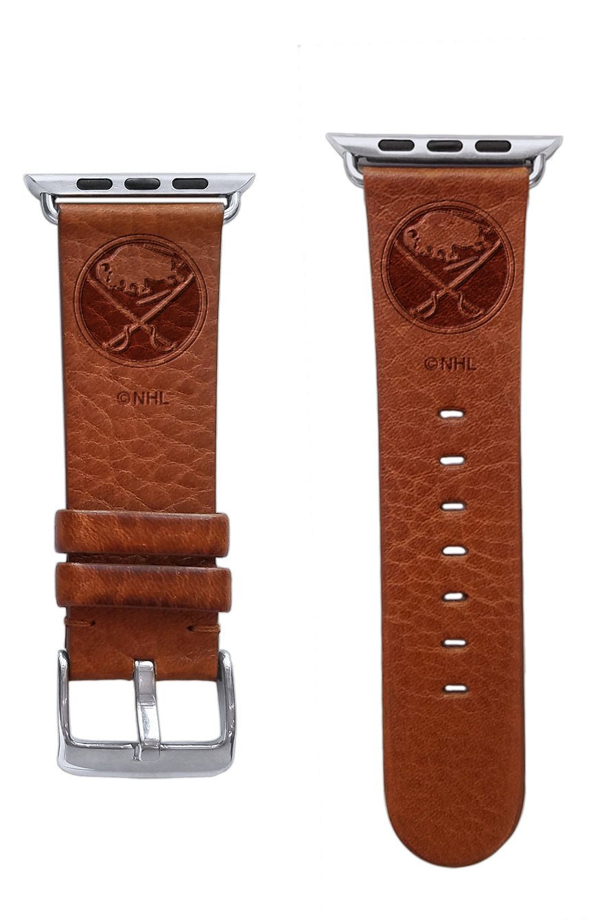 Buffalo Sabres Leather Apple Watch Band - Game Time Bands