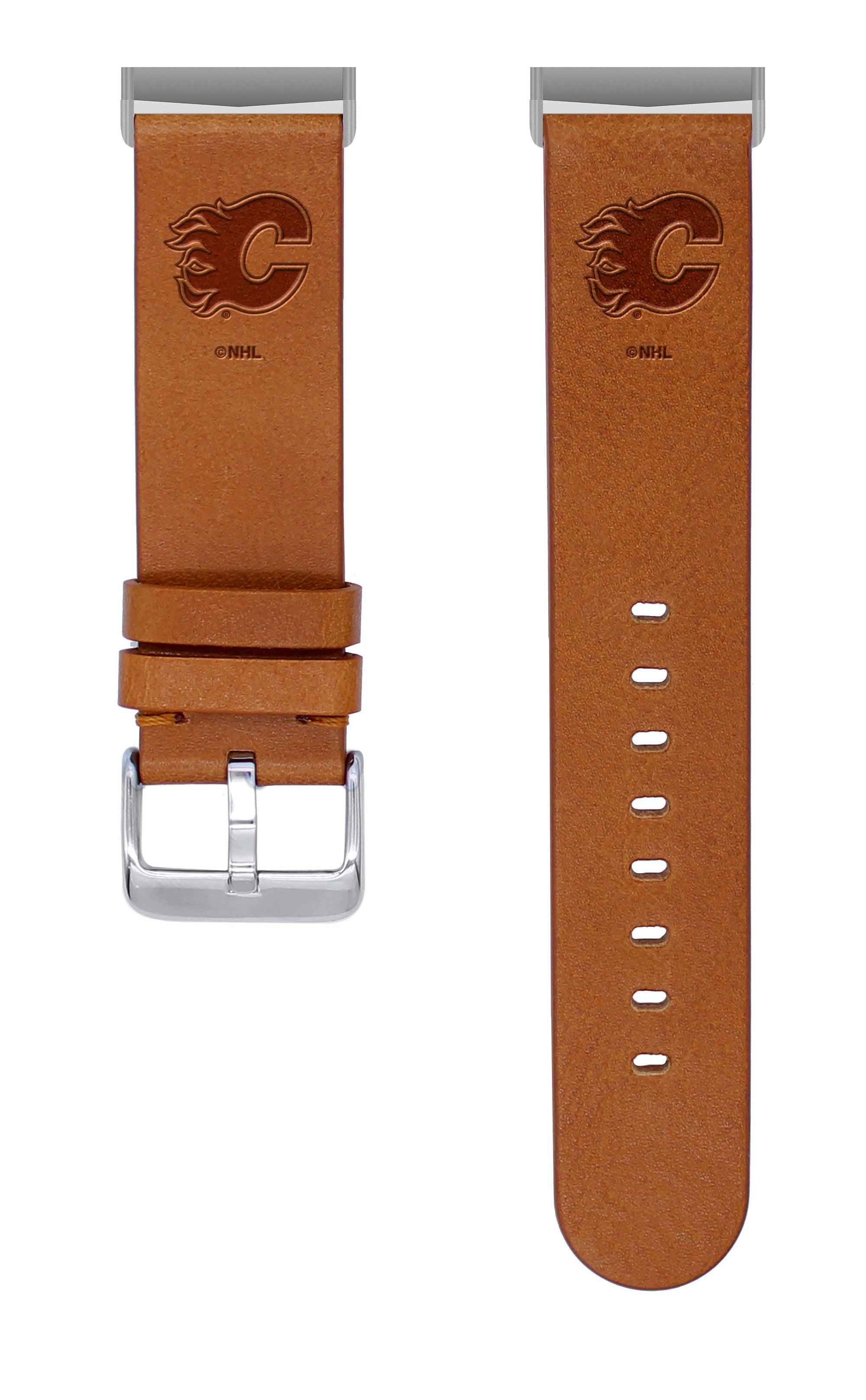 Calgary Flames Leather Fitbit Watch Band