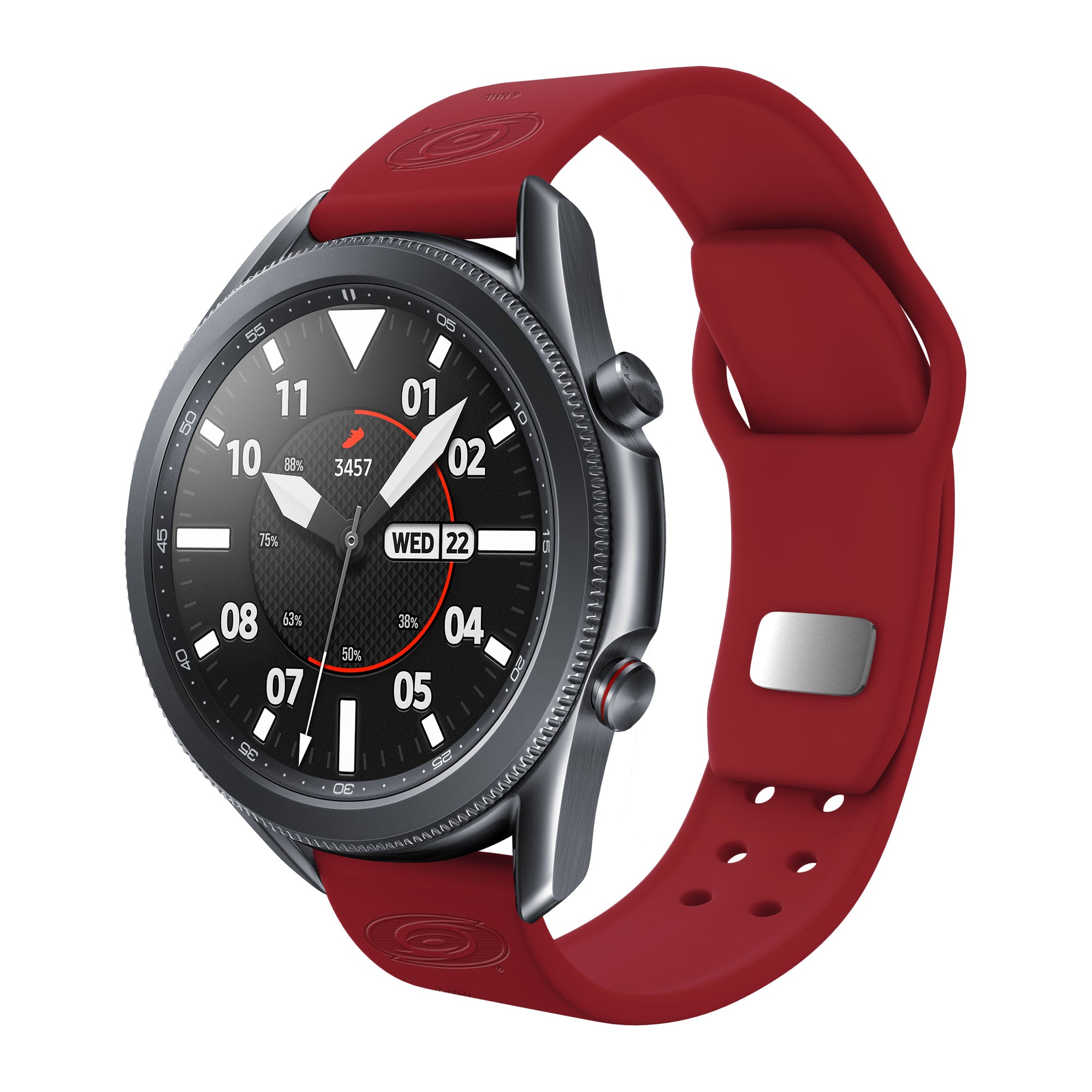 Carolina Hurricanes Engraved Silicone Watchband - AffinityBands