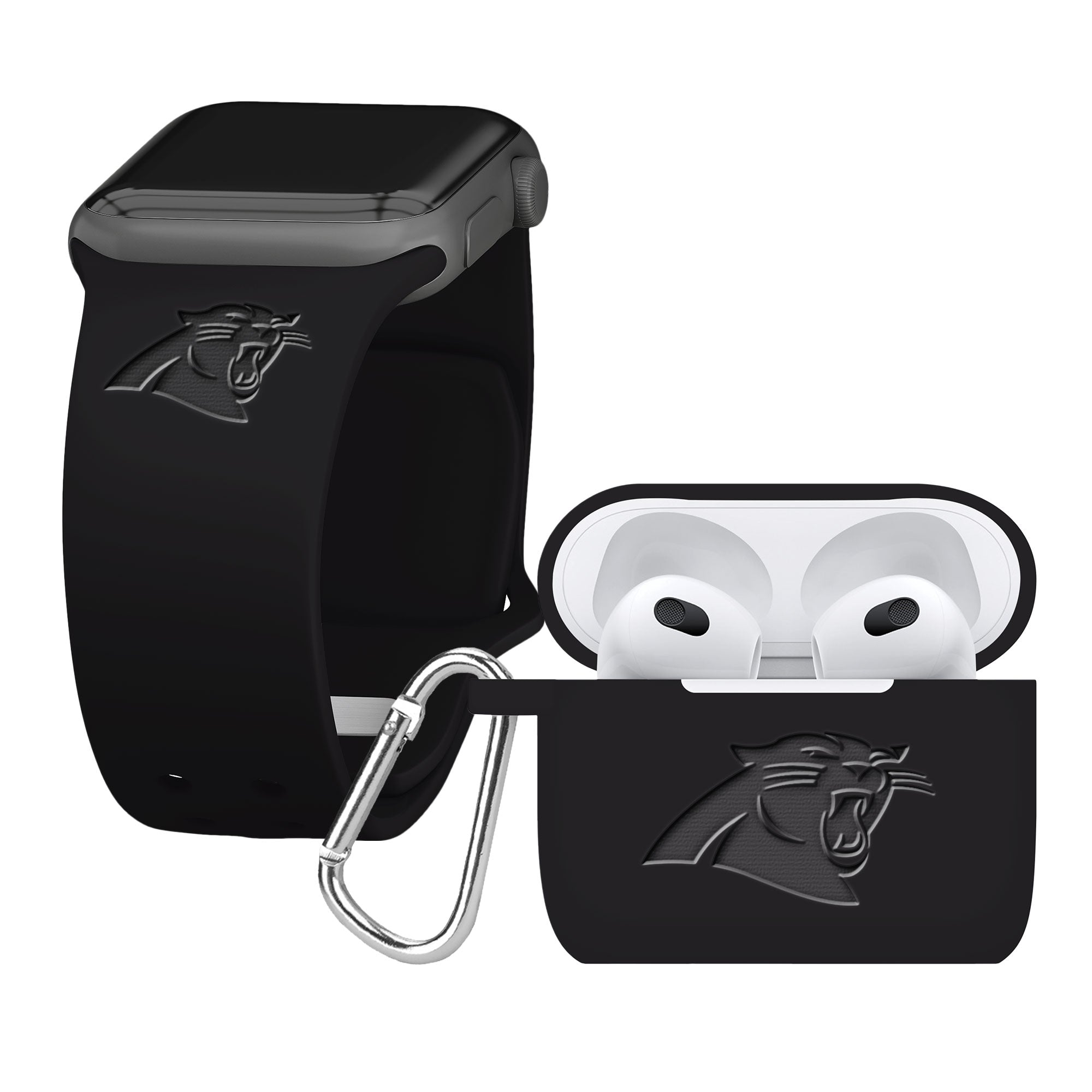 Game Time Carolina Panthers Engraved Apple Gen 3 Combo Package