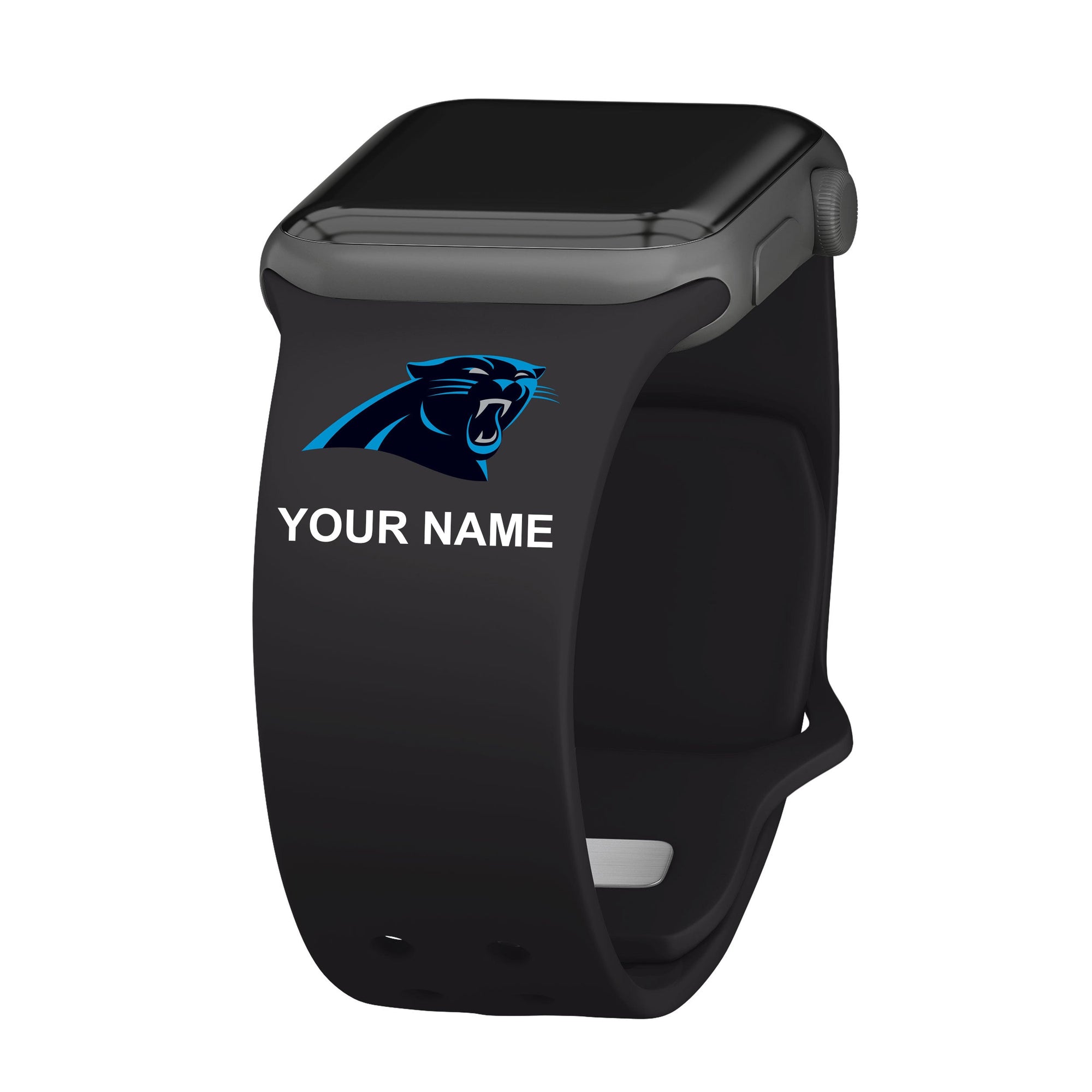 Carolina Panthers Custom Name HD Apple Watch Band