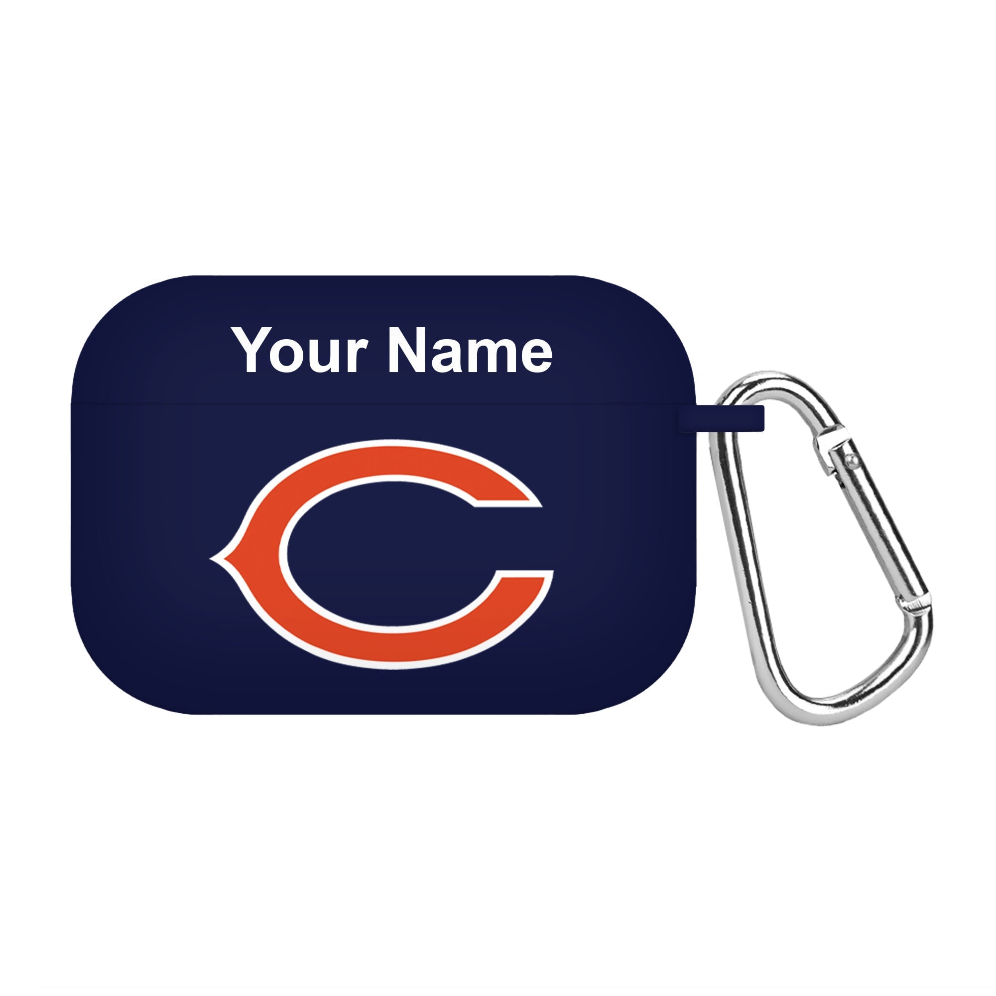 Chicago Bears Custom Name HD Apple AirPods Pro Case Cover (Navy)