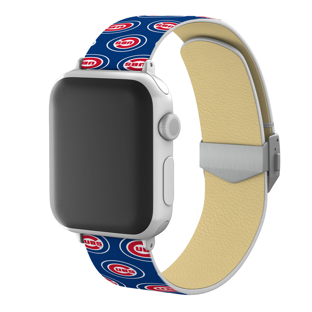 Chicago Cubs Full Print Watch Band With Engraved Buckle - Game Time
