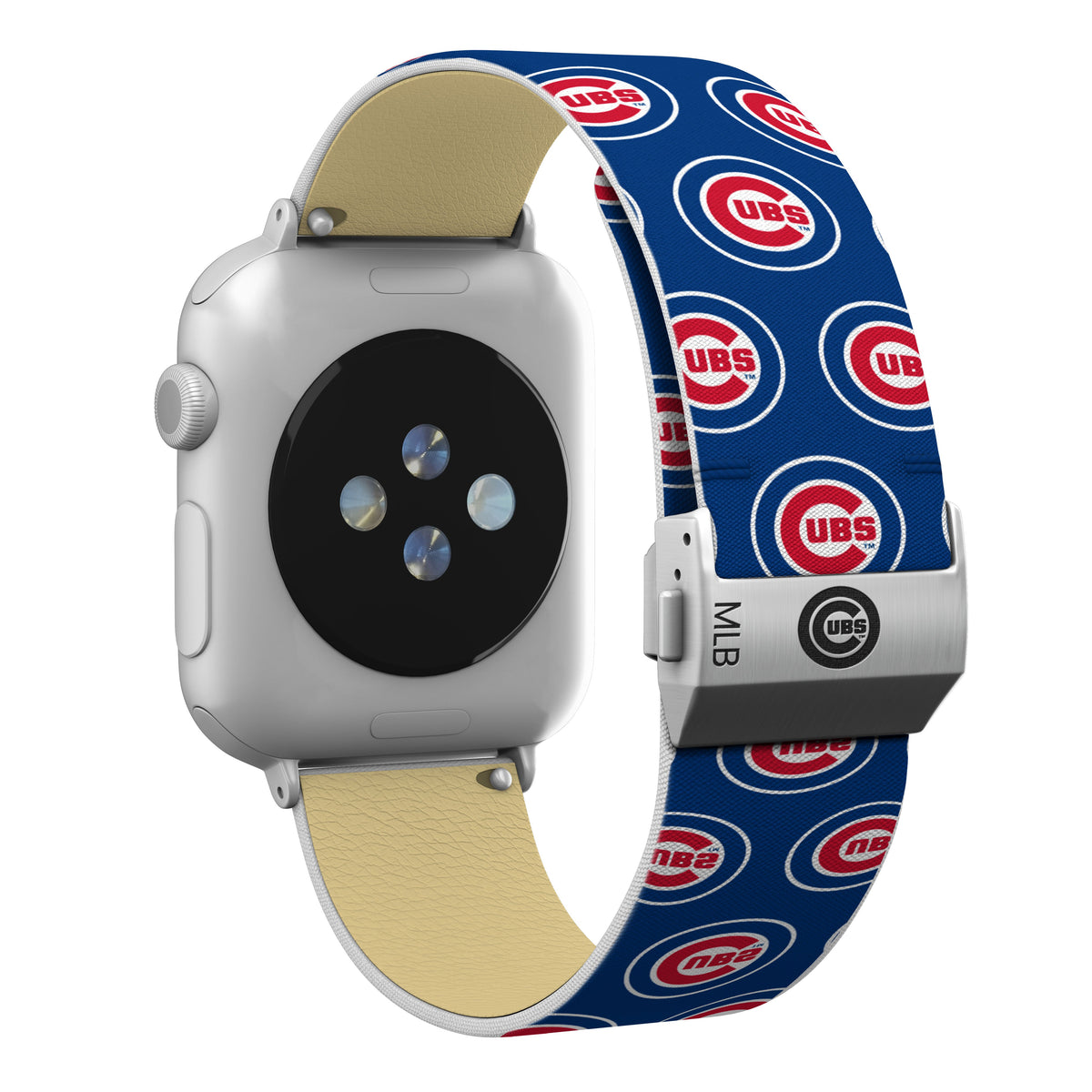 Chicago Cubs Full Print Watch Band With Engraved Buckle - Game Time