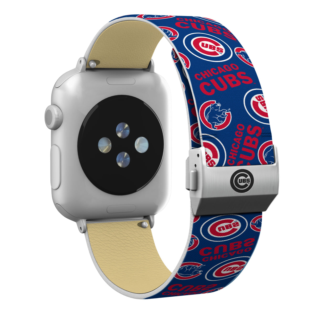 Chicago Cubs Full Print Watch Band With Engraved Buckle - Game Time