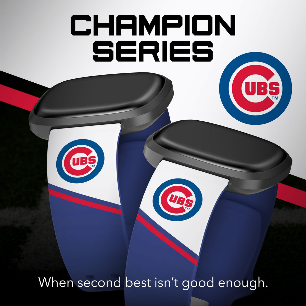 Chicago Cubs HD Champion Series Fitbit Versa 3 &amp; Sense Watch Band