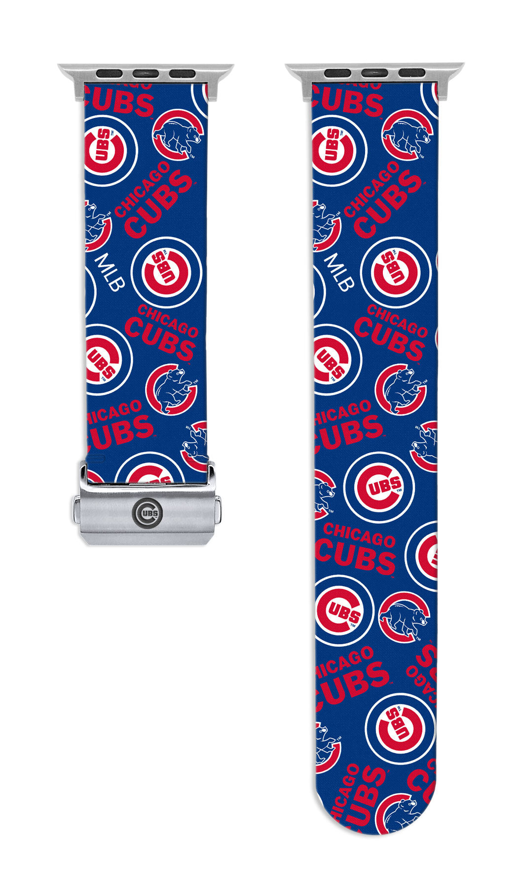 Chicago Cubs Full Print Watch Band With Engraved Buckle - Game Time