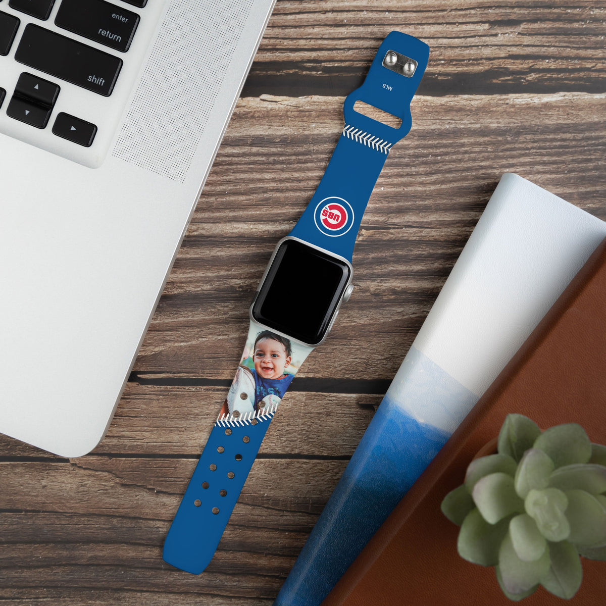 Chicago Cubs Custom Photo HD Apple Watch Band