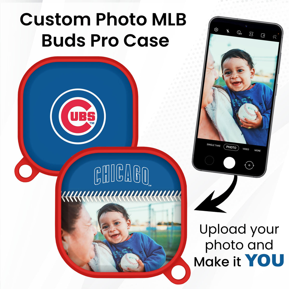 Chicago Cubs Custom Photo HDX Samsung Galaxy Buds Pro Case Cover