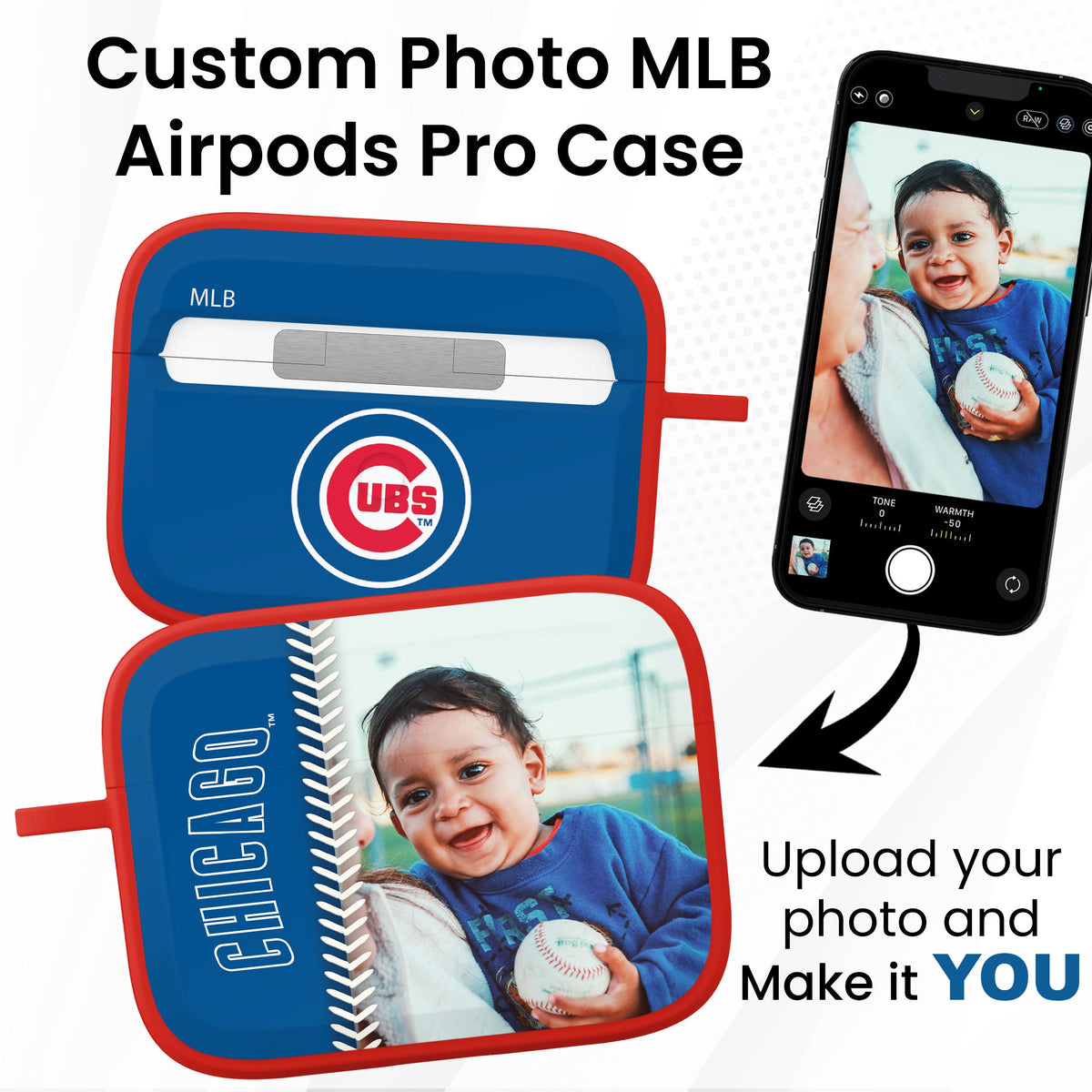 Chicago Cubs Custom Photo HDX Apple AirPods Pro Case Cover