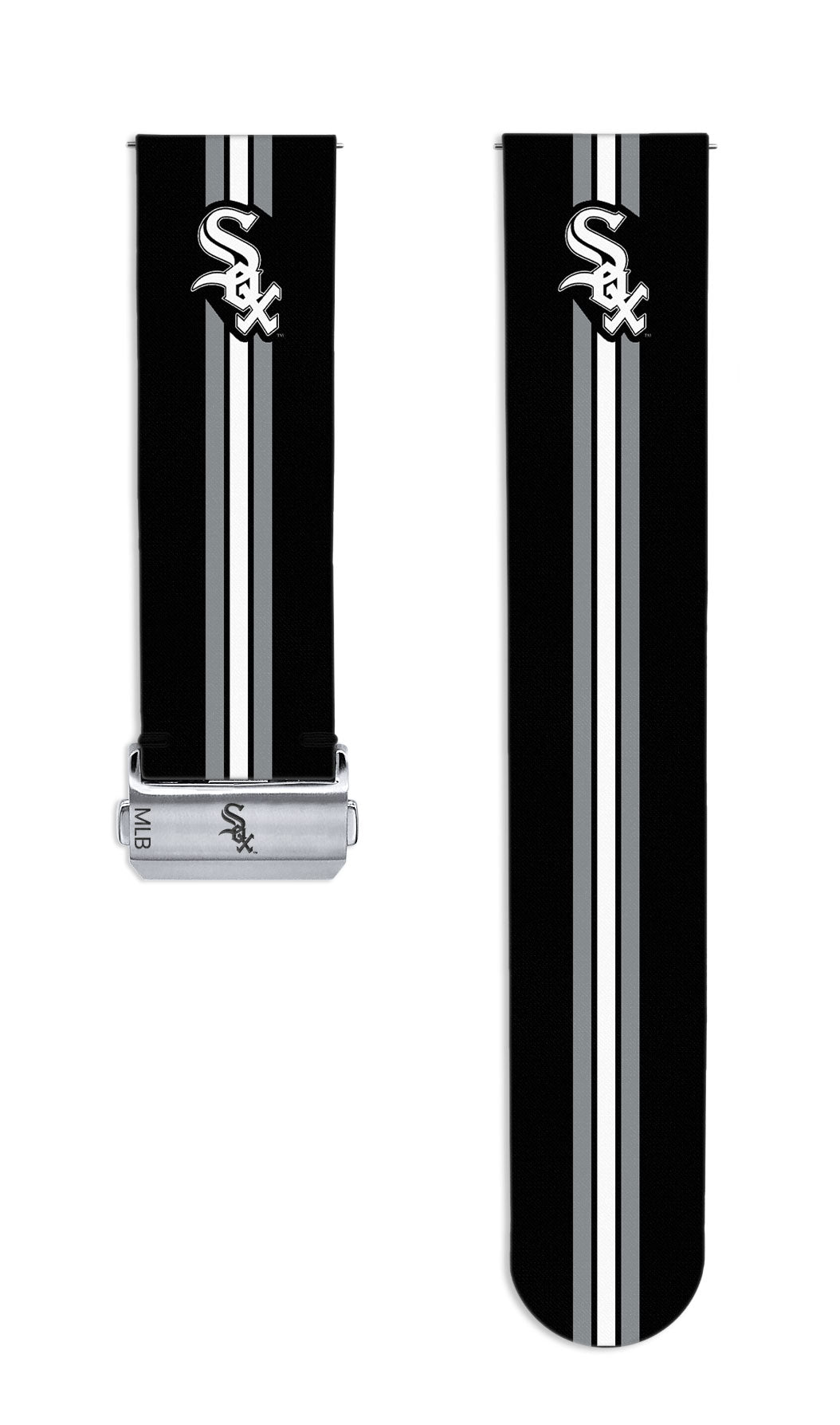 Chicago White Sox Full Print Quick Change Watch Band With Engraved Buckle - Game Time