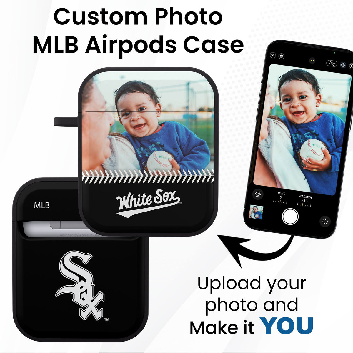 Chicago White Sox Custom Photo HDX Apple AirPods Gen 1 &amp; 2 Case Cover