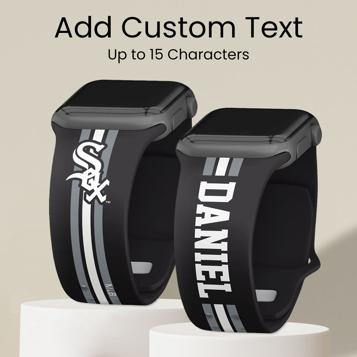 Chicago White Sox Custom Name HD Apple Watch Band