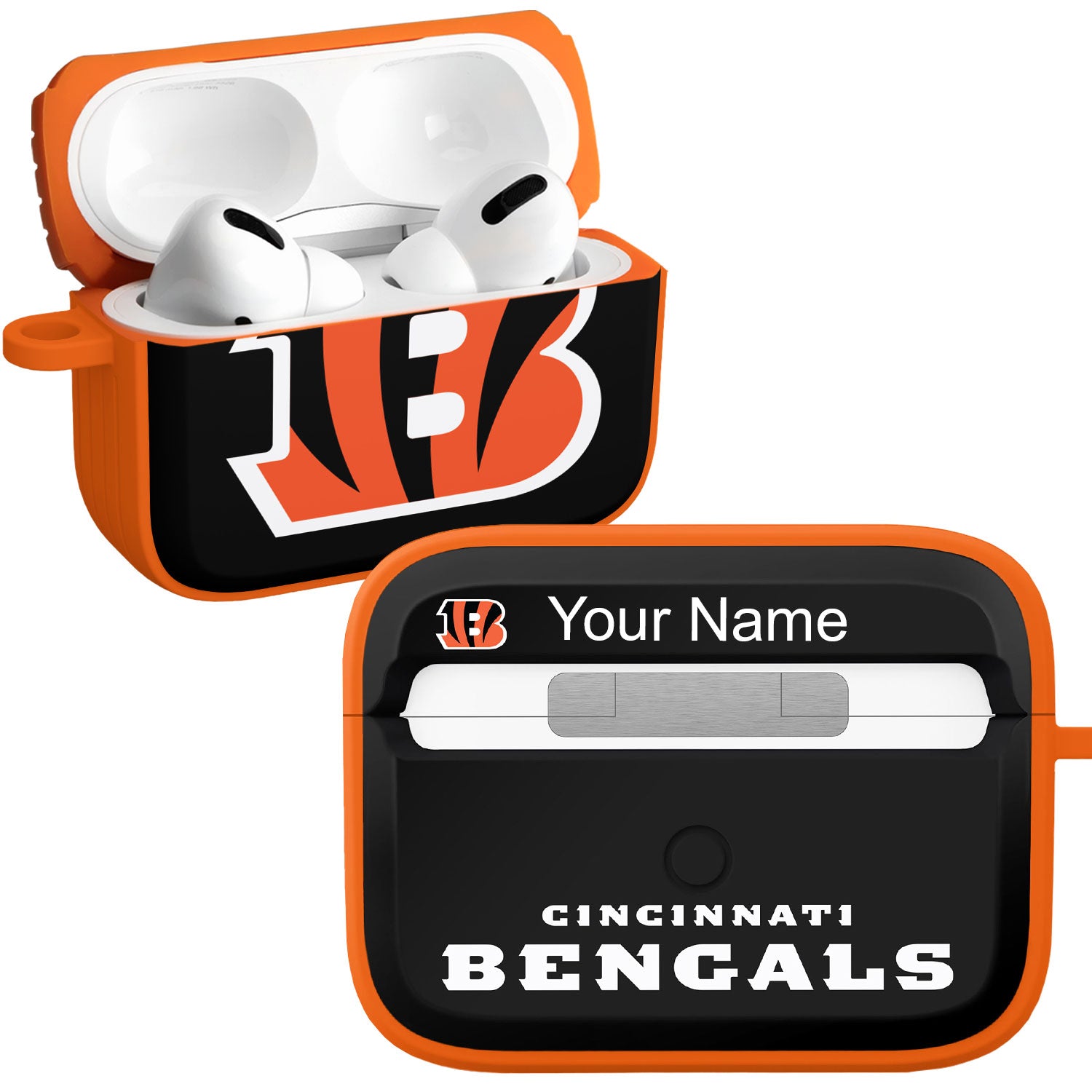 Cincinnati Bengals HDX Custom Name Apple AirPods Pro Case Cover (Classic)