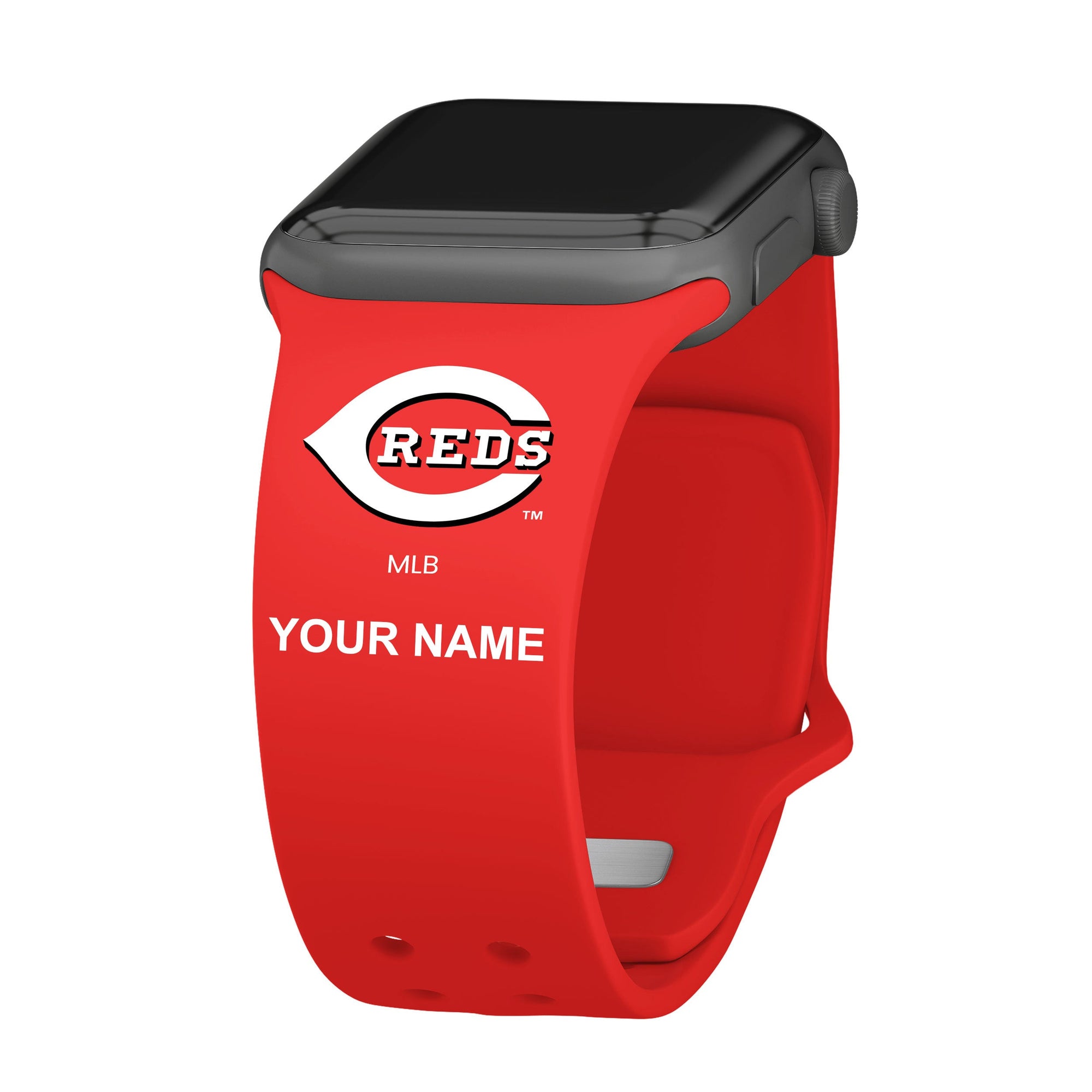 Cincinnati Reds HD Custom Name Apple Watch Band