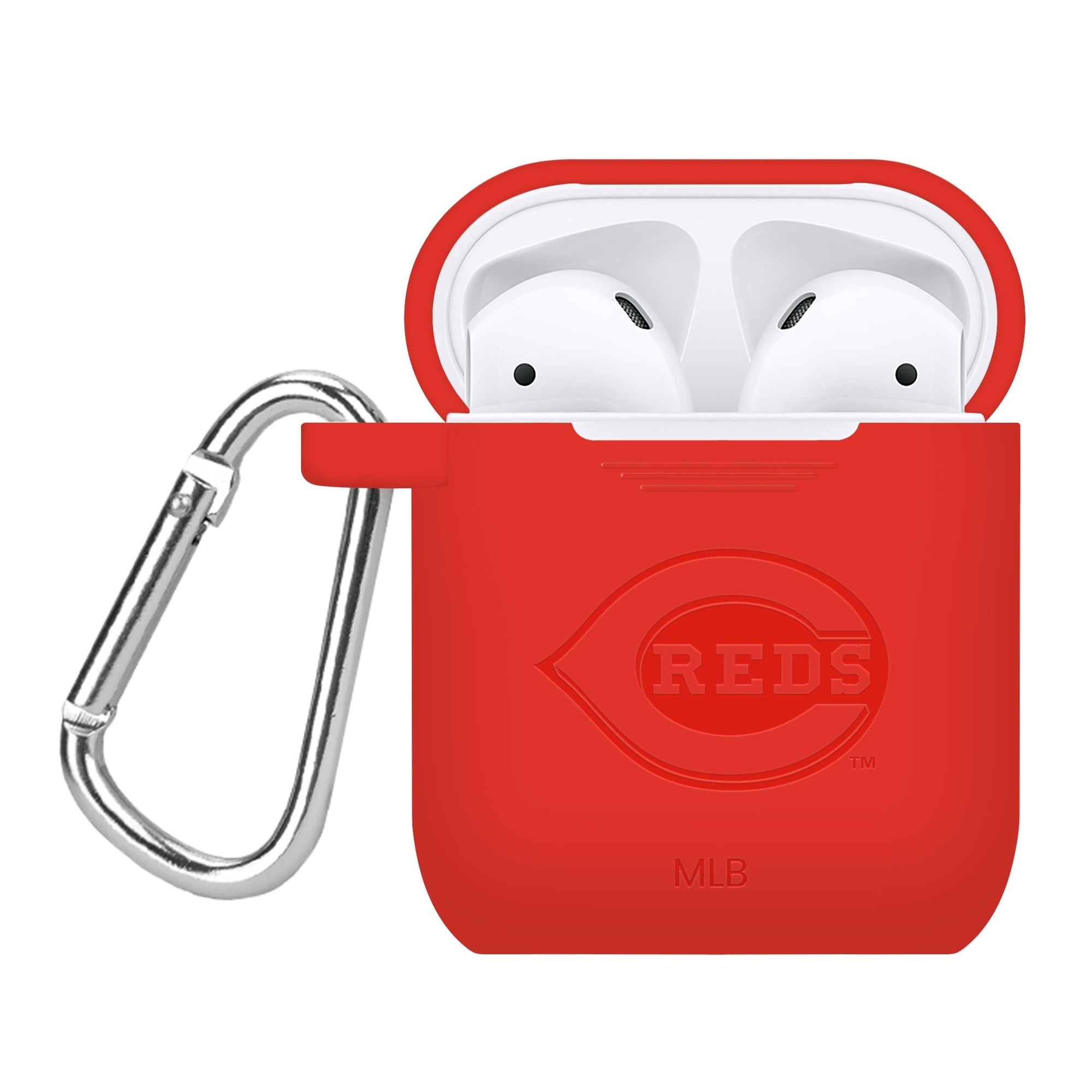 Game Time Cincinnati Reds Engraved Silicone AirPods Case Cover