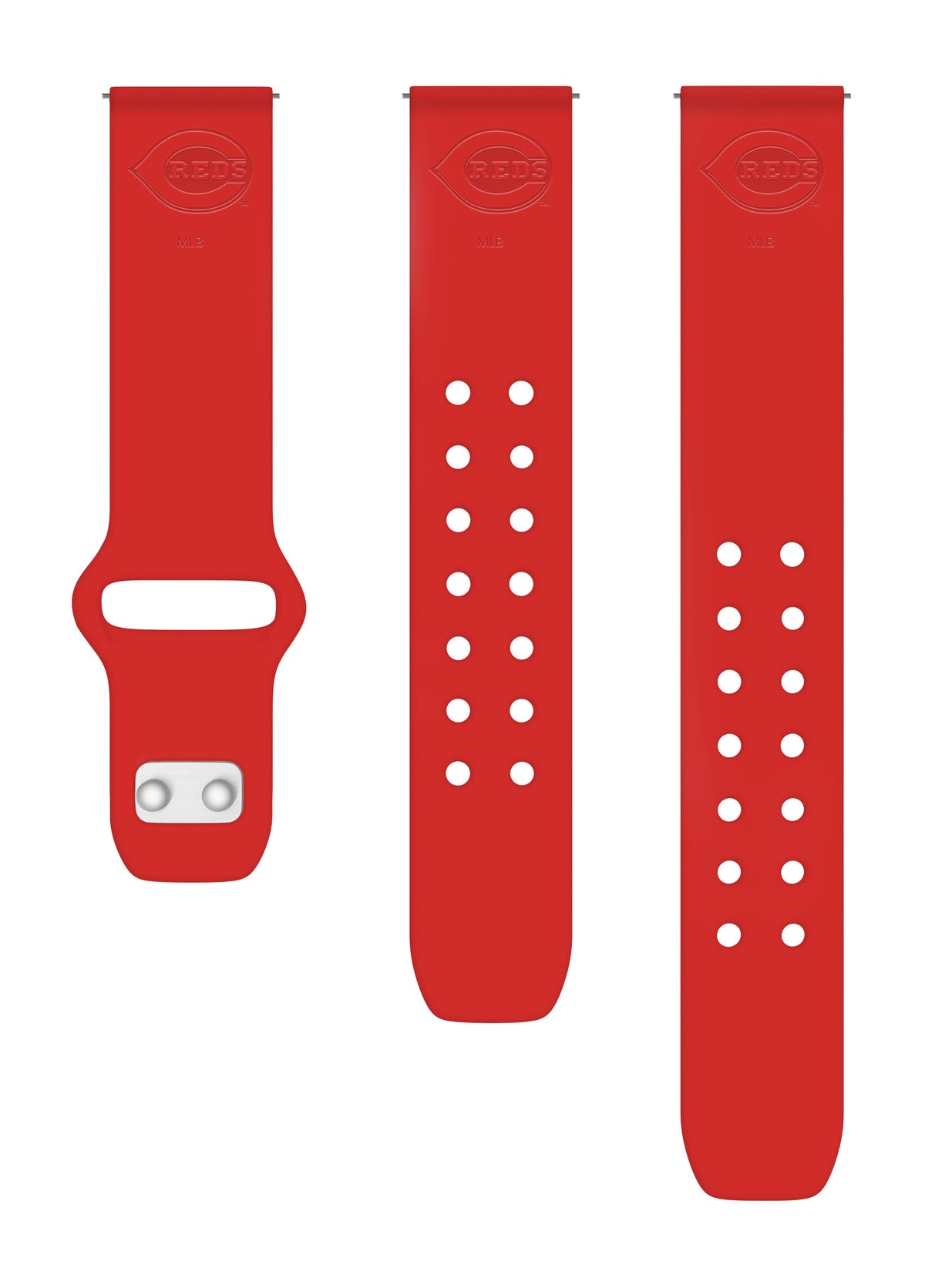 Cincinnati Reds Engraved Silicone Watch Band - Game Time
