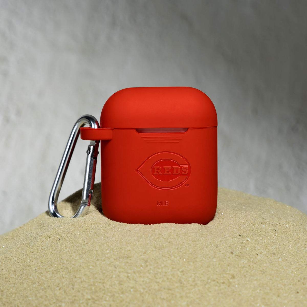 Game Time Cincinnati Reds Engraved Silicone AirPods Case Cover