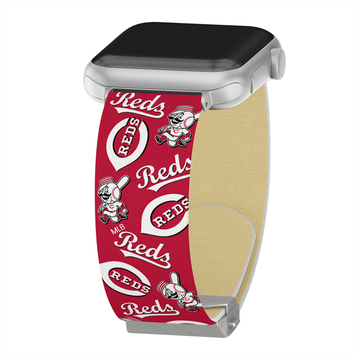 Game Time Cincinnati Reds Signature Series Apple Watch Band With Engraved Buckle