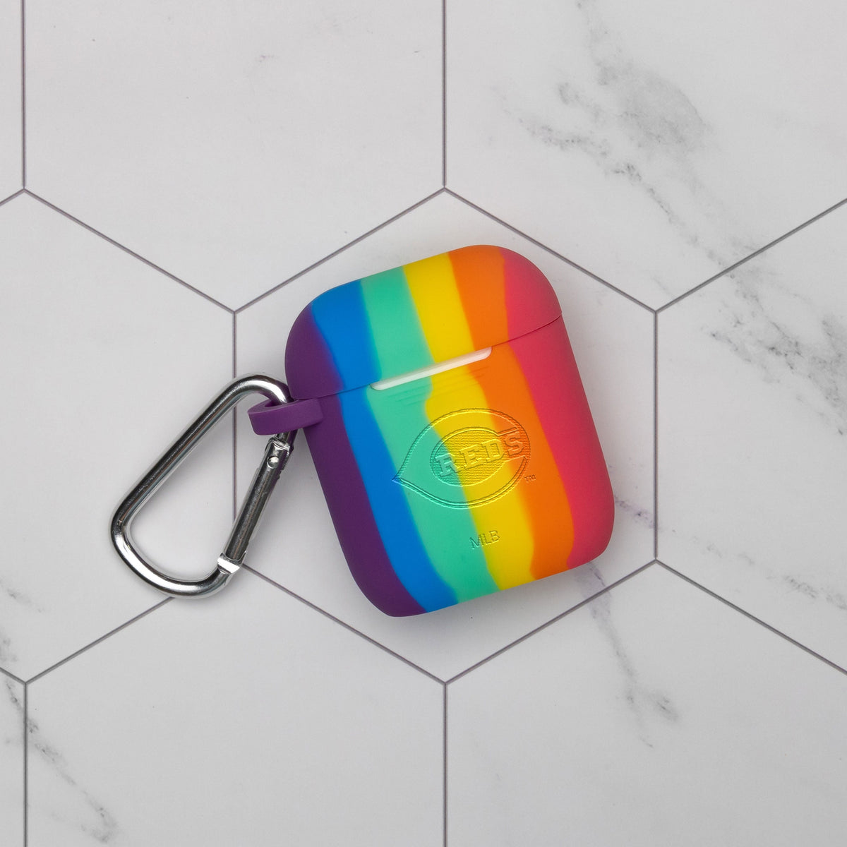 Game Time Cincinnati Reds Engraved Silicone AirPods Case Cover