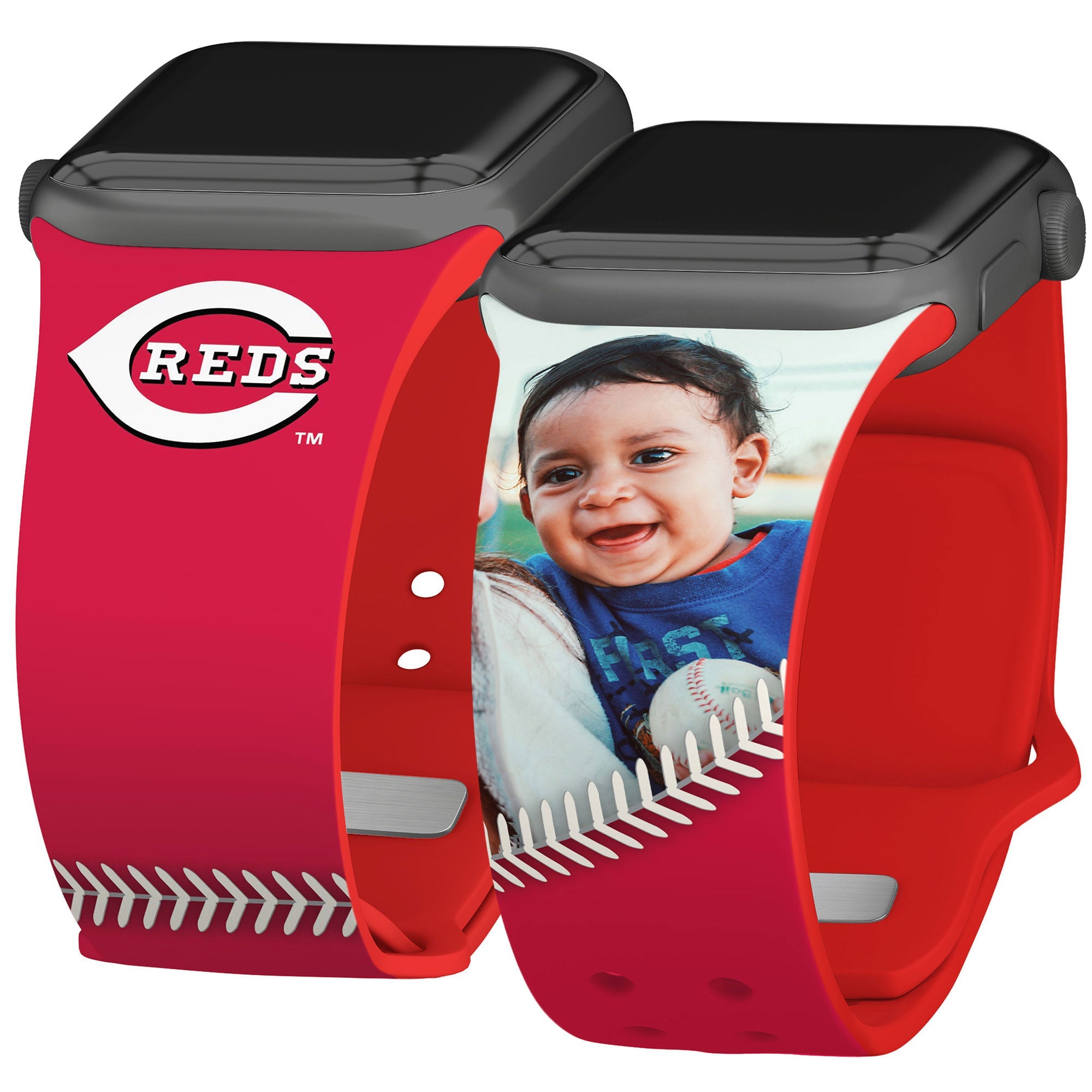 Cincinnati Reds Custom Photo HD Apple Watch Band