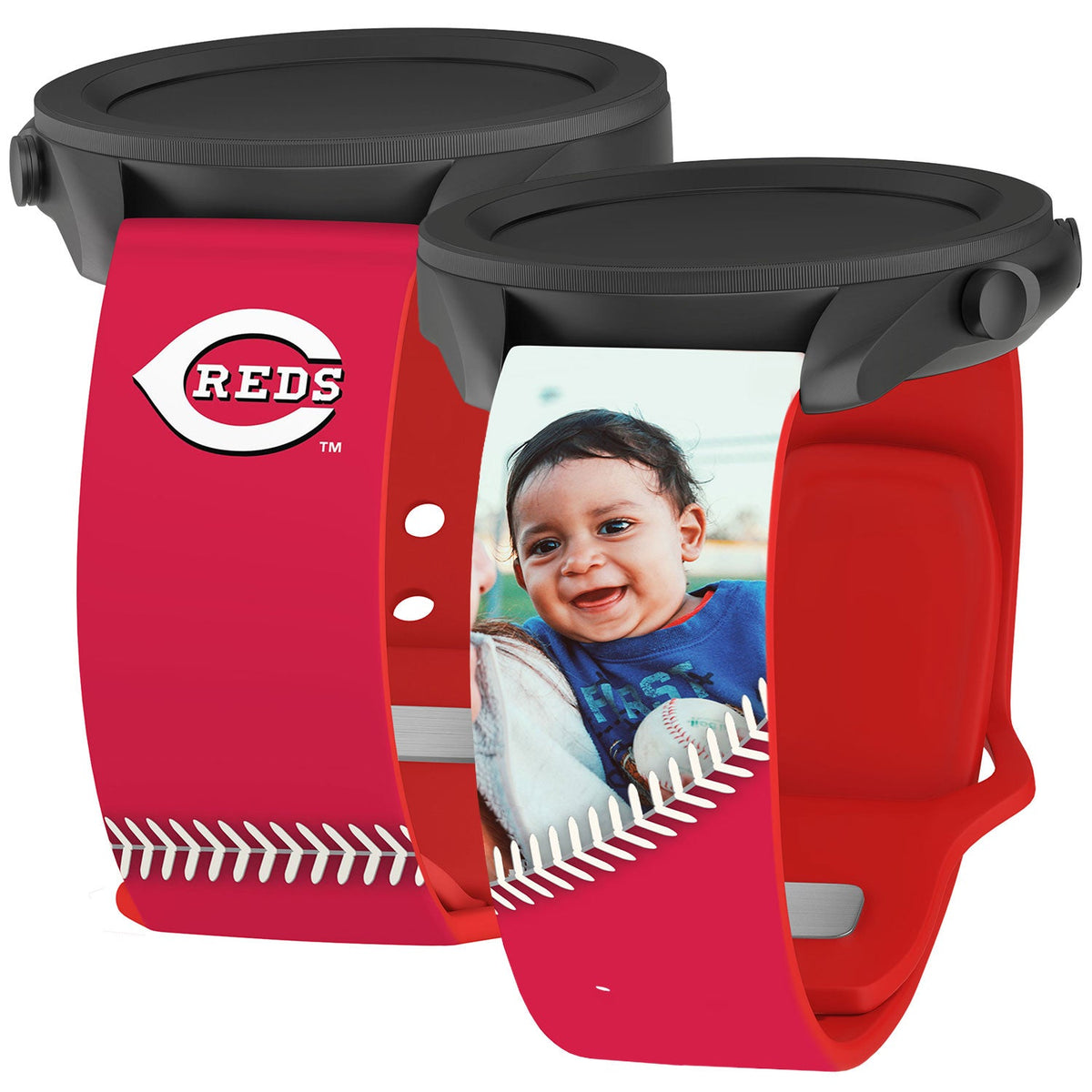 Cincinnati Reds Custom Photo HD Samsung Galaxy Watch Band