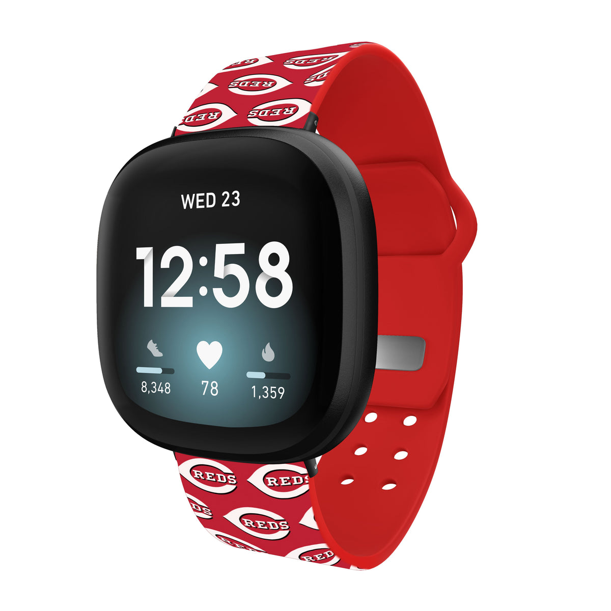 Cincinnati Reds HD Fitbit Versa 3 and Sense Watch Band
