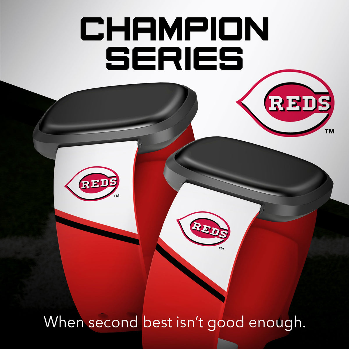 Cincinnati Reds HD Champion Series Fitbit Versa 3 &amp; Sense Watch Band