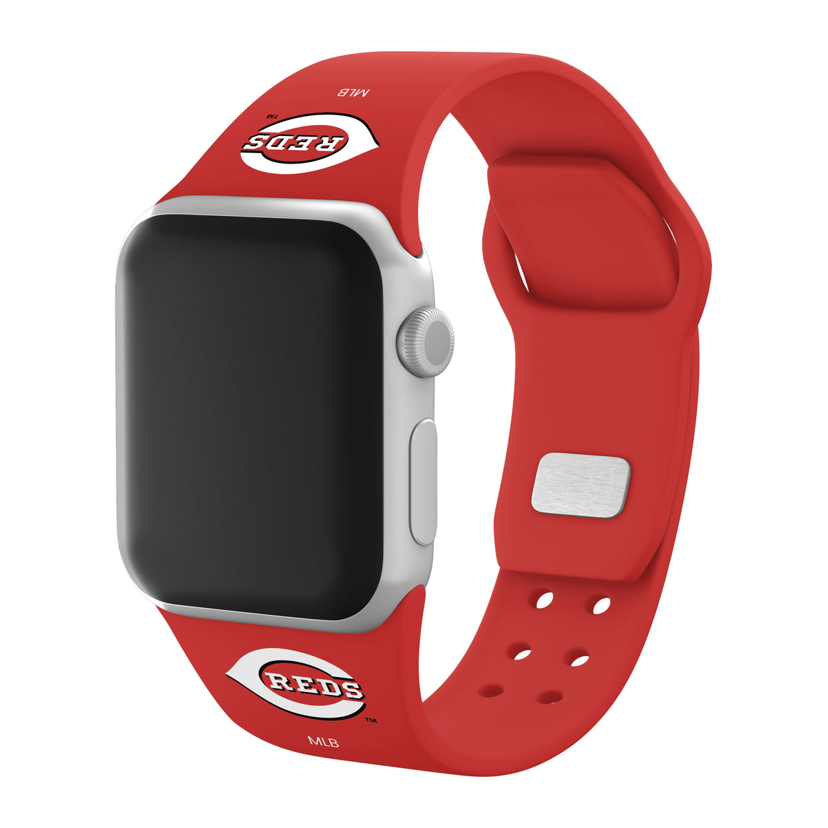 Cincinnati Reds Silicone Apple Watch Band - Game Time