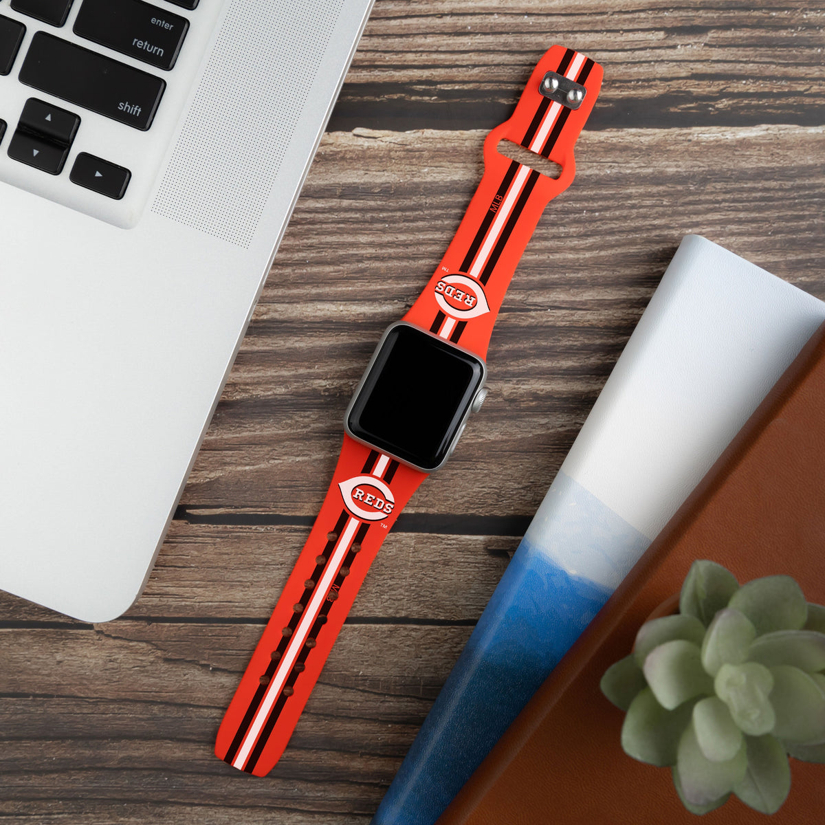 Cincinnati Reds HD Apple Watch Band