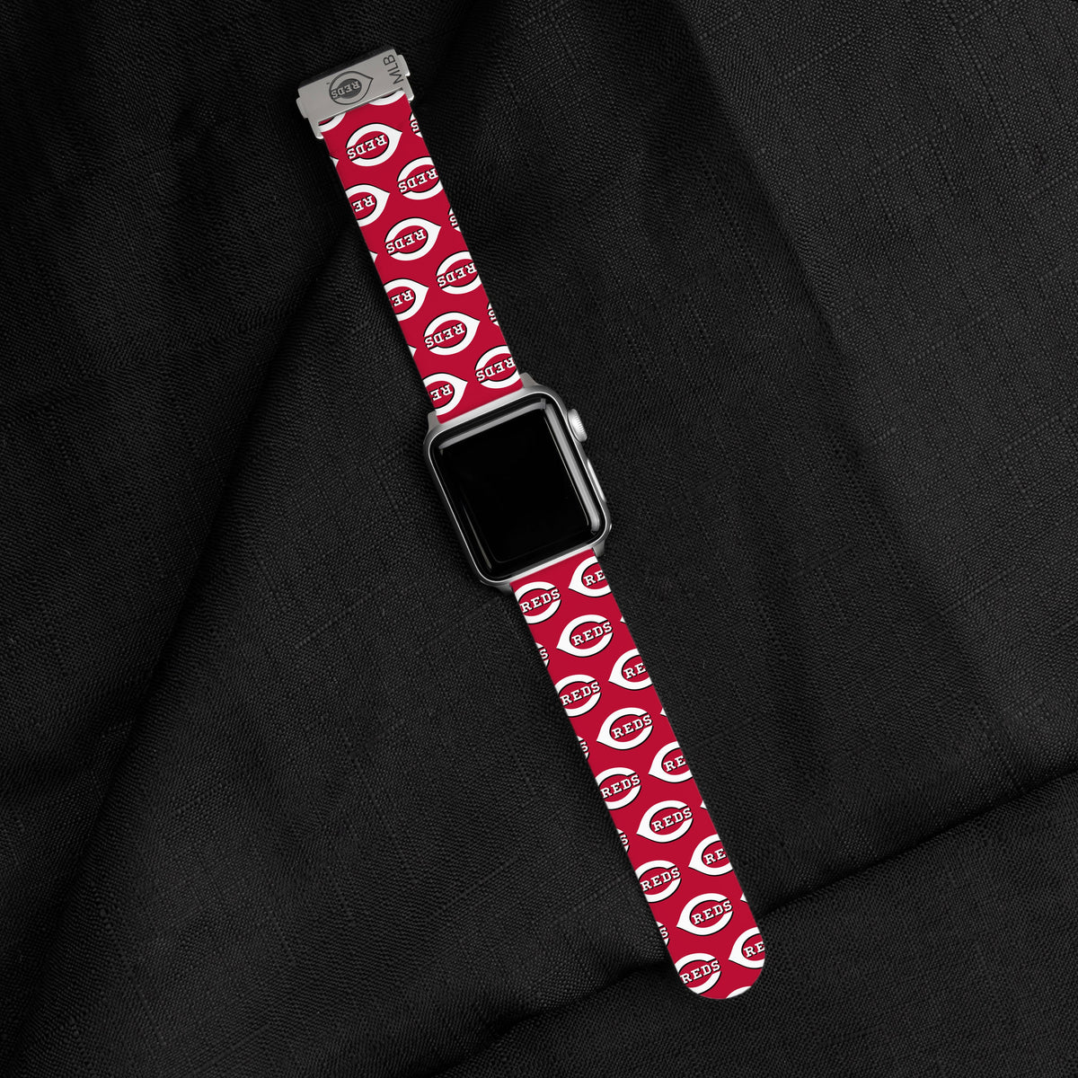 Game Time Cincinnati Reds Signature Series Apple Watch Band With Engraved Buckle