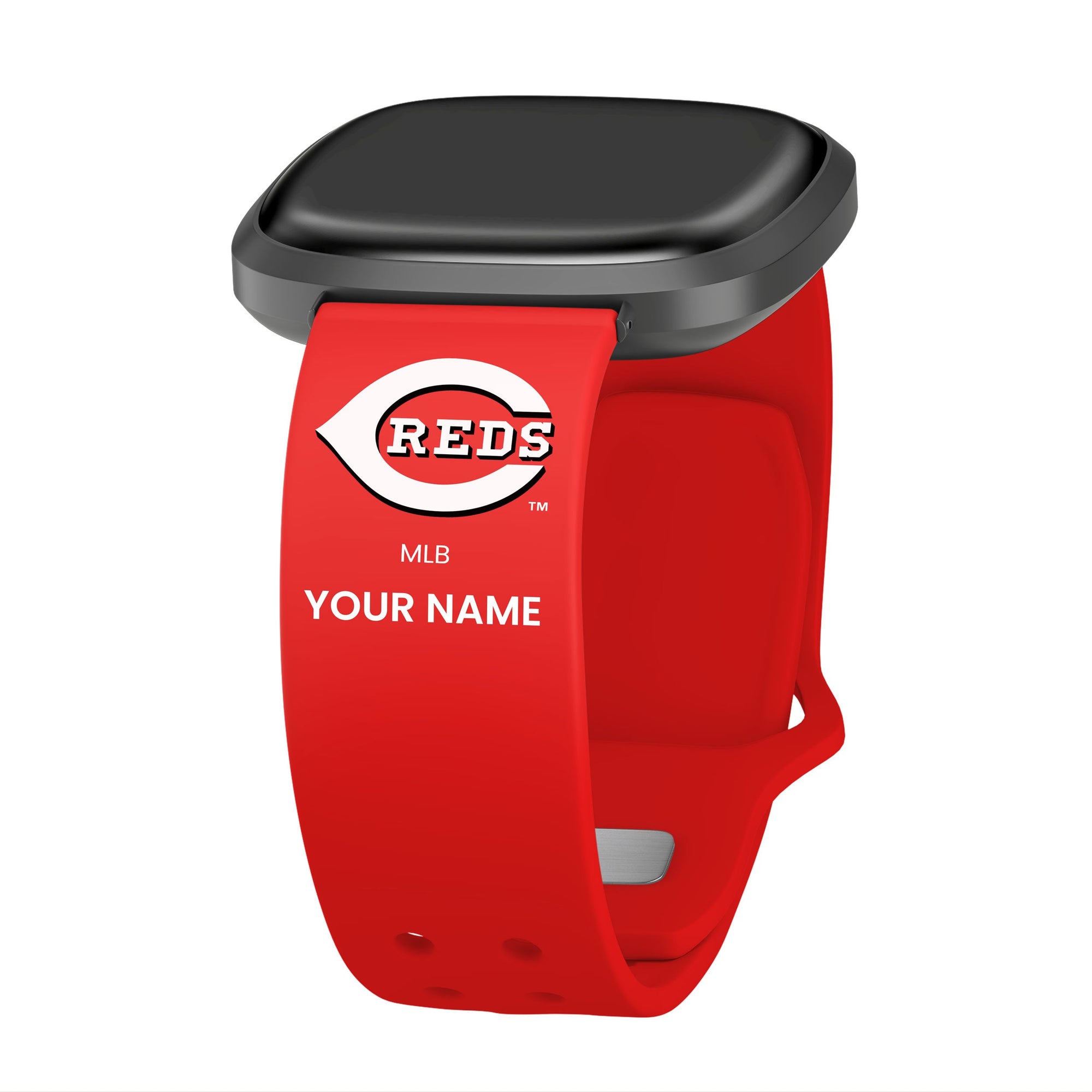 Cincinnati Reds HD Custom Name Watch Band Compatible with Fitbit Versa 3 and Sense