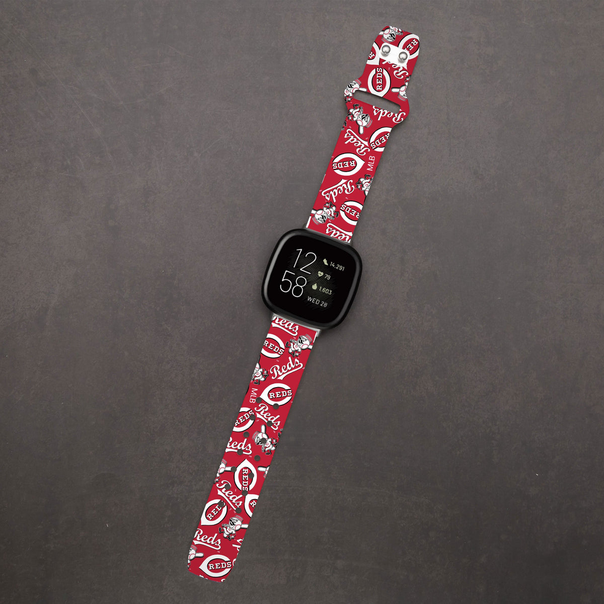 Cincinnati Reds HD Fitbit Versa 3 and Sense Watch Band