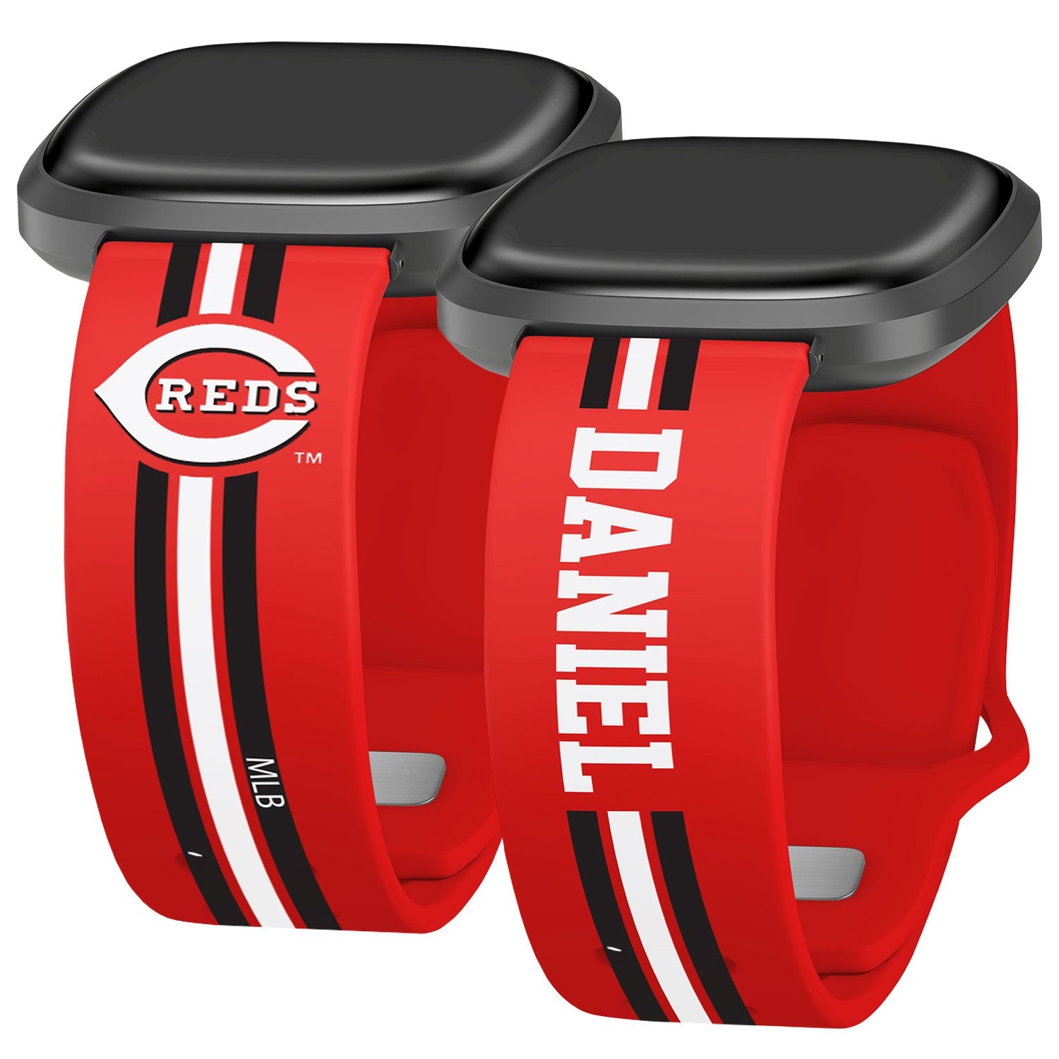 Cincinnati Reds Custom Name HD Fitbit Versa 3 and Sense Watch Band