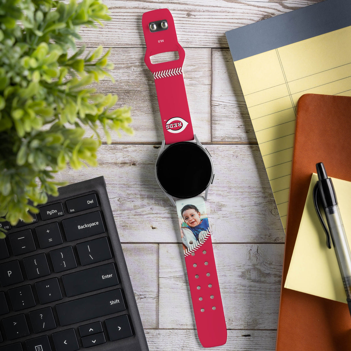 Cincinnati Reds Custom Photo HD Samsung Galaxy Watch Band