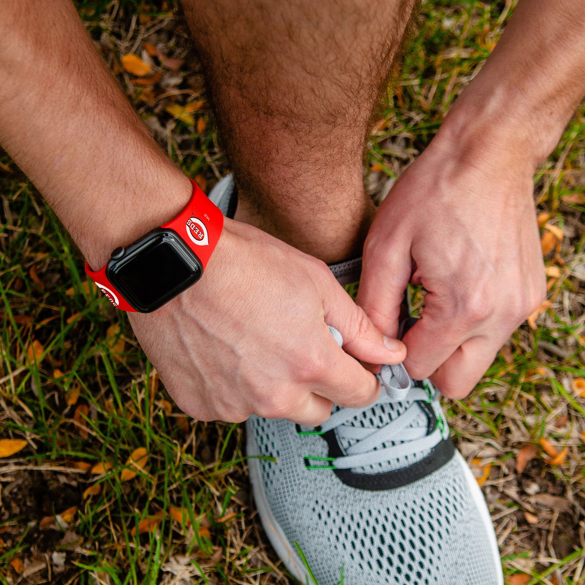 Cincinnati Reds Silicone Apple Watch Band - Game Time