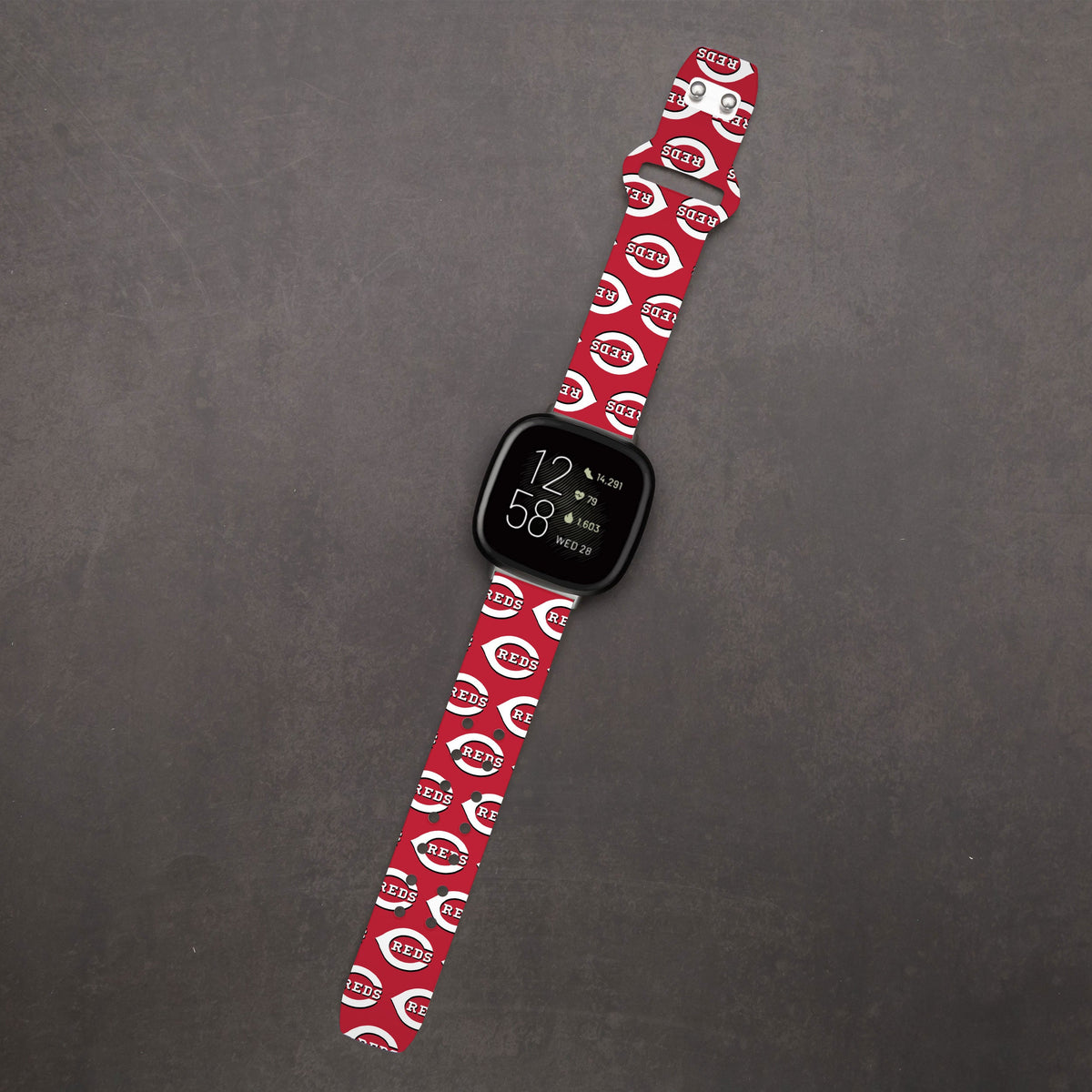 Cincinnati Reds HD Fitbit Versa 3 and Sense Watch Band