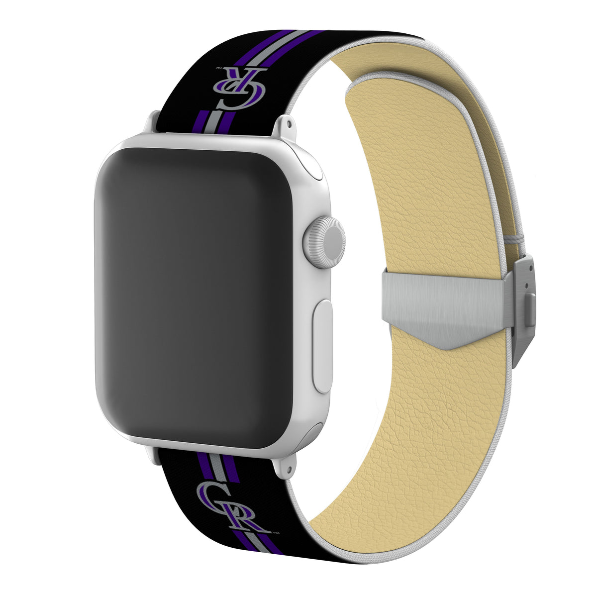 Colorado Rockies Full Print Watch Band With Engraved Buckle - Game Time