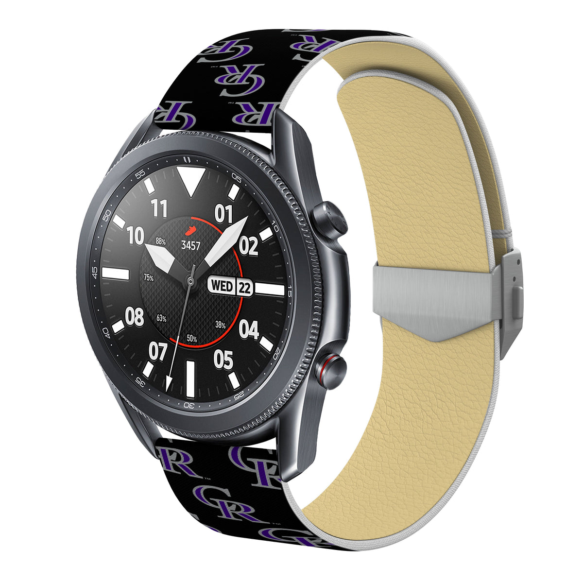 Colorado Rockies Full Print Quick Change Watch Band With Engraved Buckle - Game Time