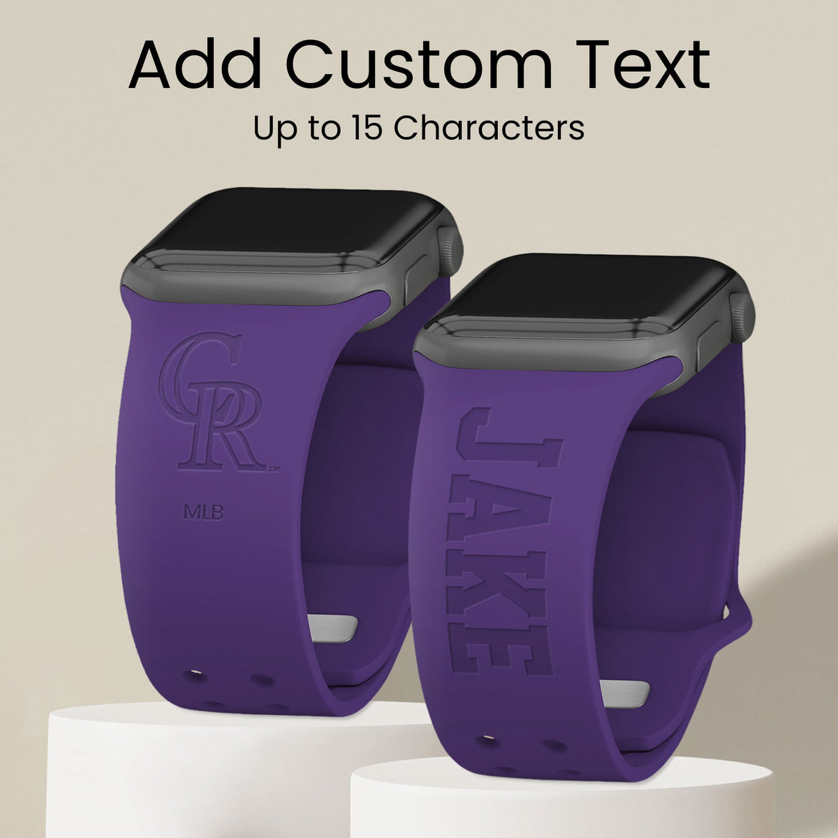 Colorado Rockies Custom Engraved Apple Watch Band