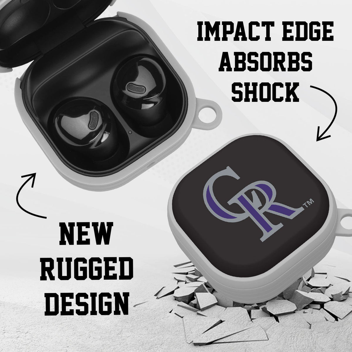 Colorado Rockies HDX Samsung Galaxy Buds Pro Case Cover
